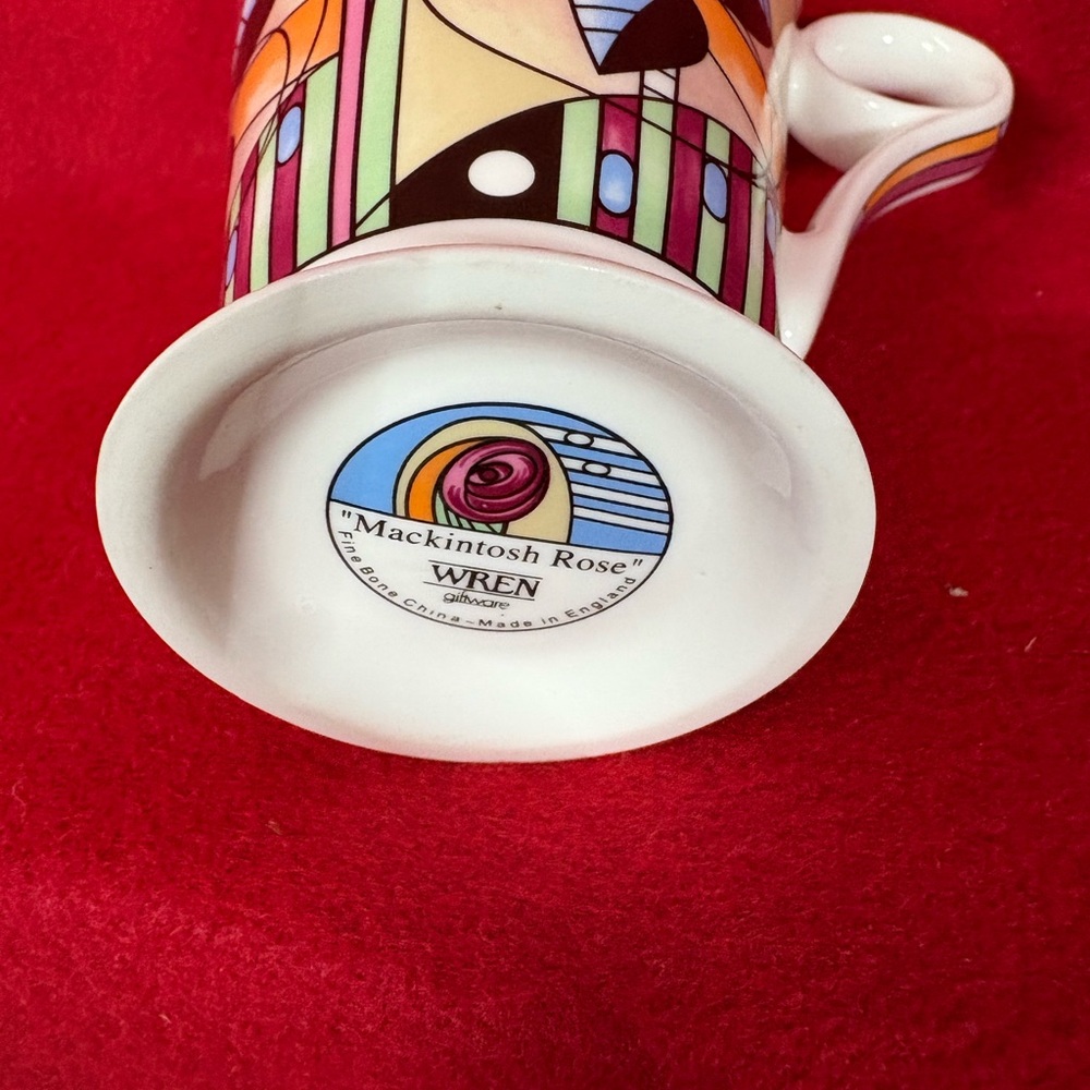Wren Mackintosh Rose Mug with Multicolor Design